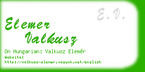 elemer valkusz business card
